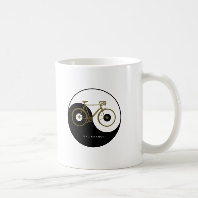 FINDET BALANCE / Yin Yang Fahrrad Kaffeetasse (Rechts)