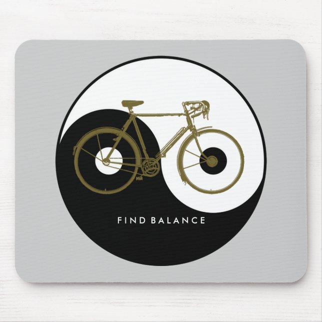 FINDET BALANCE / Yin Yang-Fahrrad Mousepad (Vorne)