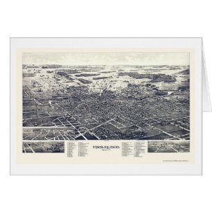 Findlay, carte panoramique de l'OH - 1889