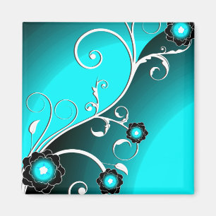 Fine Aqua Cool Niedlich Giro Retro Magnet