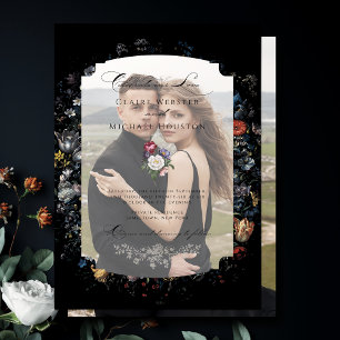 Fine Art Black Floral Calligraphy