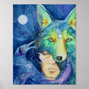Fine Art Canvas Print 11x14: Coyote Son Poster