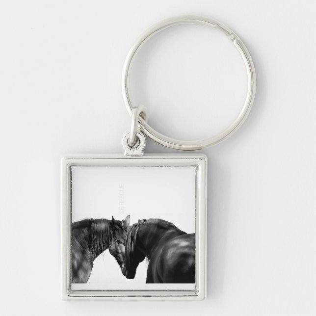 Fine Art Equine FotografyPewter Schlüsselkette Schlüsselanhänger (Vorne)