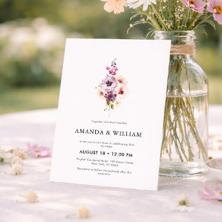 Fine Art Floral Wedding Invitation Template