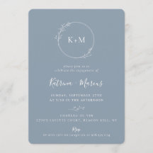Fine Art Foliage Dusty Blue Engagement Party