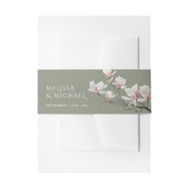 Fine Art Magnolia Wedding Einladungsbanderole