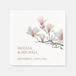 Fine Art Magnolia Wedding Serviette