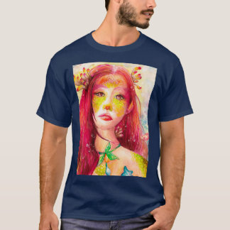 Fine Art Mermaid Watercolor T-Shirt