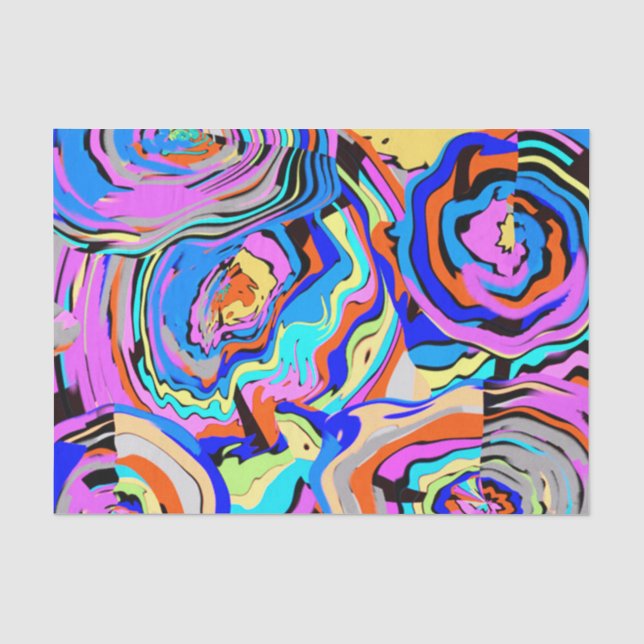 Fine Art Modern Abstrakte Blume Chic  Seidenpapier (Vorderseite)