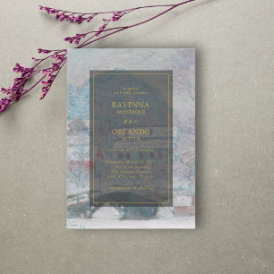 Fine Art Monet Sandvika Norwegen Hochzeit Einladung