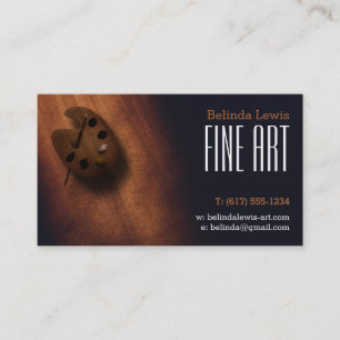 Fine Art   Oil Painter Sepia Visitenkarte