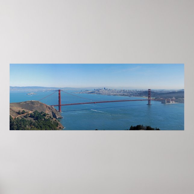 Fine Art Panorama Poster Golden Gate Bridge (Vorne)