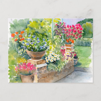 Fine Art Post Card - Gartenlandschaft, Farbe Wasse Postkarte