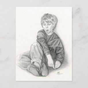 Fine Art Postcard - Pfeifen, Graphitstift Postkarte