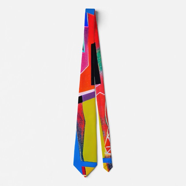 Fine Art Stilvoll kühne Abstrakte Moderne Kunst Krawatte (Vorderseite)