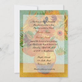 Fine Art VAn Gogh Sonnenblumen Christliche Hochzei Einladung