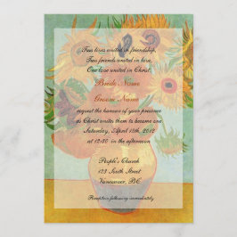 Fine Art VAn Gogh Sonnenblumen Christliche Hochzei Einladung