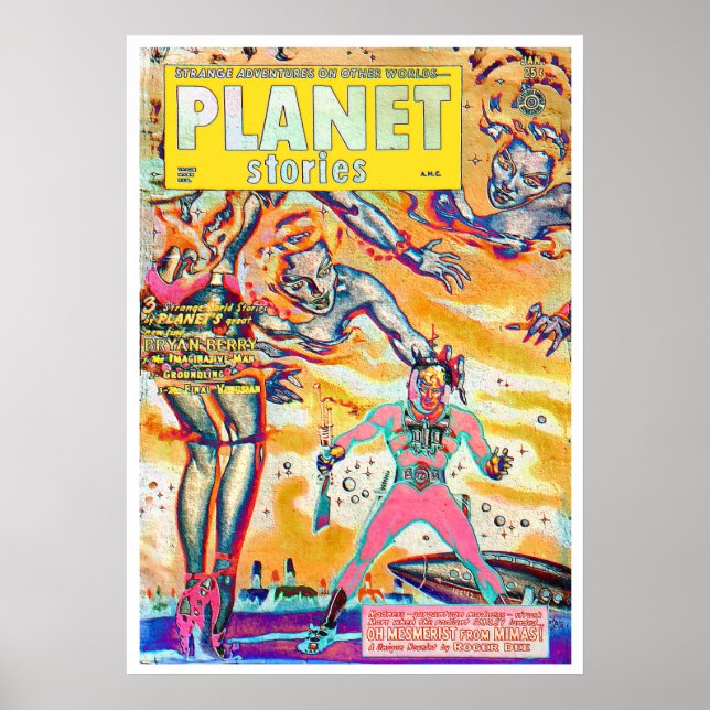 FINE ART VINTAG 1960 PULP MAGAZINE POSTER (Vorne)