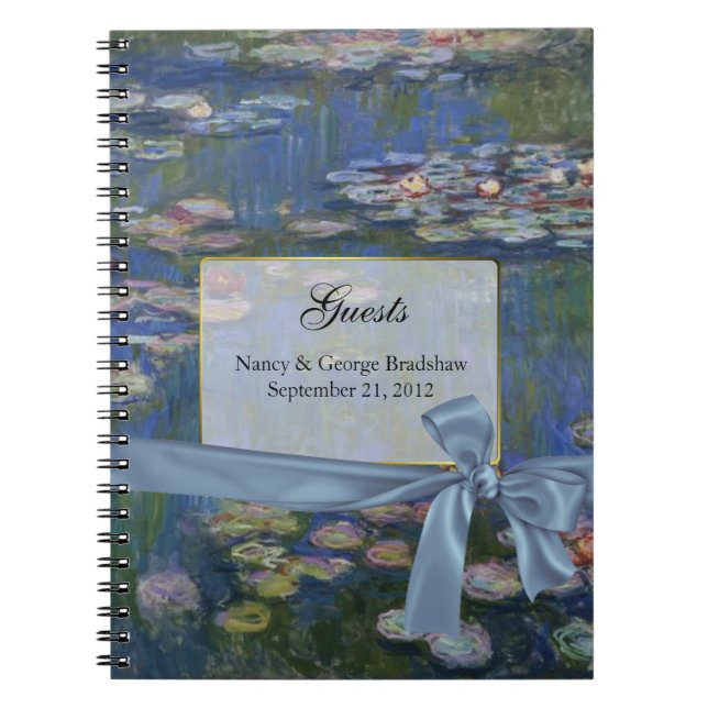 Fine Art Wedding Guest Sign in Notebook Notizblock (Vorderseite)