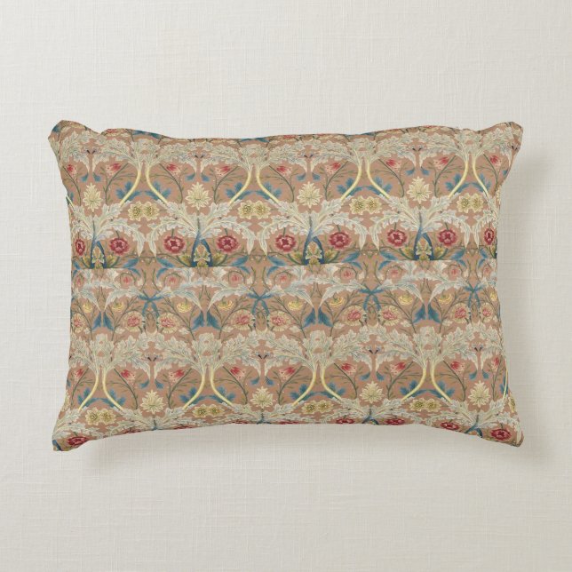 Fine Art William Morris Floral Stickerei Dekokissen (Vorderseite)