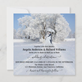 Fine Art Winter Wonderland Wedding Einladung
