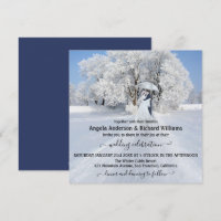 Fine Art Winter Wonderland Wedding Einladung