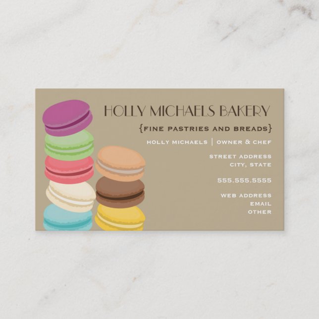 Fine Bäckerei Business Card - Acht französische Ma Visitenkarte (Vorderseite)