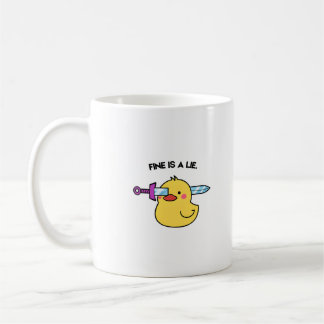 Fine est un mensonge - Drôle Humour foncé Mug