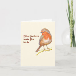 Fine Feathers make Fine Birds - Notizkarte Dankeskarte