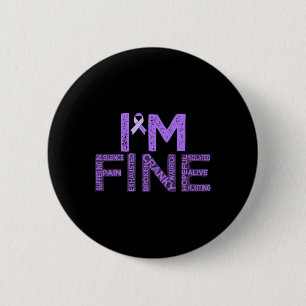 Fine Fibromyalgie Warrior Fibro Awareness Lila R Button
