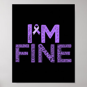 Fine Fibromyalgie Warrior Fibro Awareness Lila R Poster