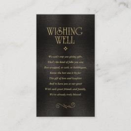 Fine Filigree Gold Wedding Wishing Well ID871 Begleitkarte