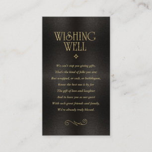 Fine Filigree Gold Wedding Wishing Well ID871 Begleitkarte