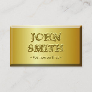 Fine Gold Brick Look mit benutzerdefiniertem Text Visitenkarte