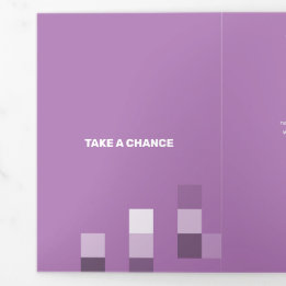 Fine Lilac Zeitgenössische Transparenz Dreifach Gefaltete Karte