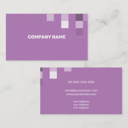 Fine Lilac Zeitgenössische Transparenz Visitenkarte