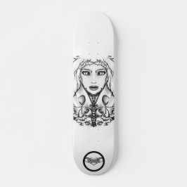 Fine Line Art zeichn von Animalia mit Tieren Skateboard