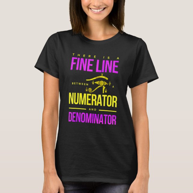 Fine Line Numerator und Denominator T-Shirt (Vorderseite)