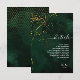 Fine Lines Gold Abstrakt Details Smarald ID867 Begleitkarte