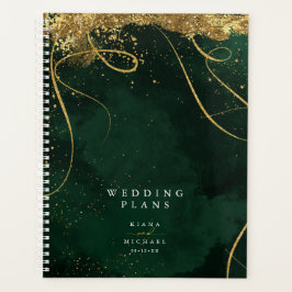 Fine Lines Gold Abstrakt Wedding Emerald ID867 Planer