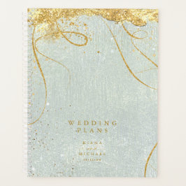 Fine Lines Gold Abstrakt Wedding Sage ID867 Planer