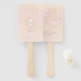 Fine Lines Gold Abstrakt Wedding V1 Blush ID867 Fächer