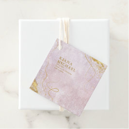 Fine Lines Gold Abstrakt Wedding V1 Mauve ID867 Geschenkanhänger