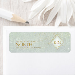 Fine Lines Gold Abstrakt Wedding V1 Sage ID867
