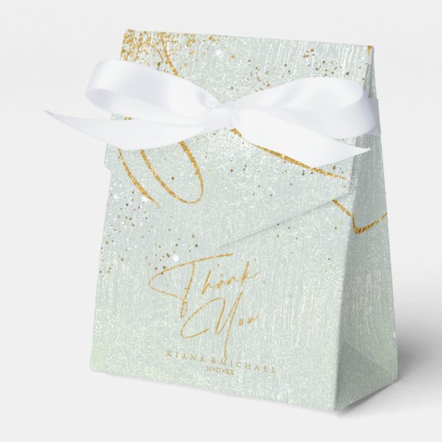 Fine Lines Gold Abstrakt Wedding V1 Sage ID867 Geschenkschachtel (Vorderseite)