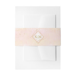 Fine Lines Gold Abstrakt Wedding V2 Blush ID867 Einladungsbanderole