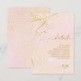 Fine Lines Gold Abstrakte Details Blush ID867 Begleitkarte