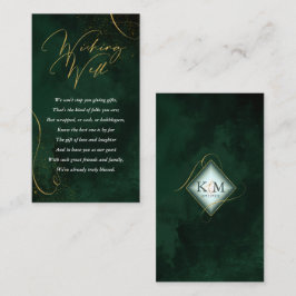 Fine Lines Gold Abstrakte Wishing Green ID867 Begleitkarte