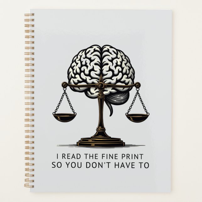 Fine Print Reader - Brain & Justice Edition Planer (Vorderseite)