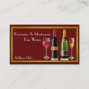 Fine Wine Red Business Card Visitenkarte